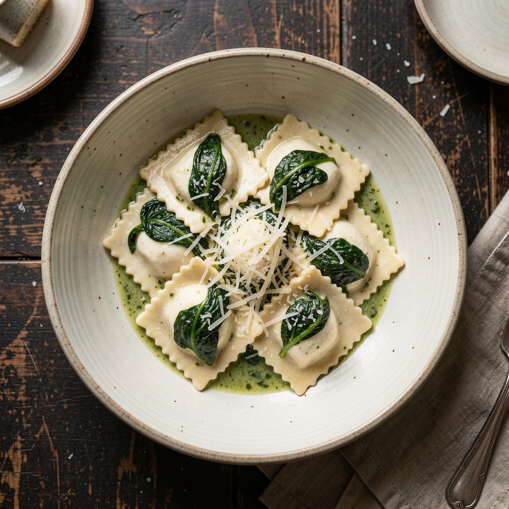Ravioli di Ricotta e Spinaci